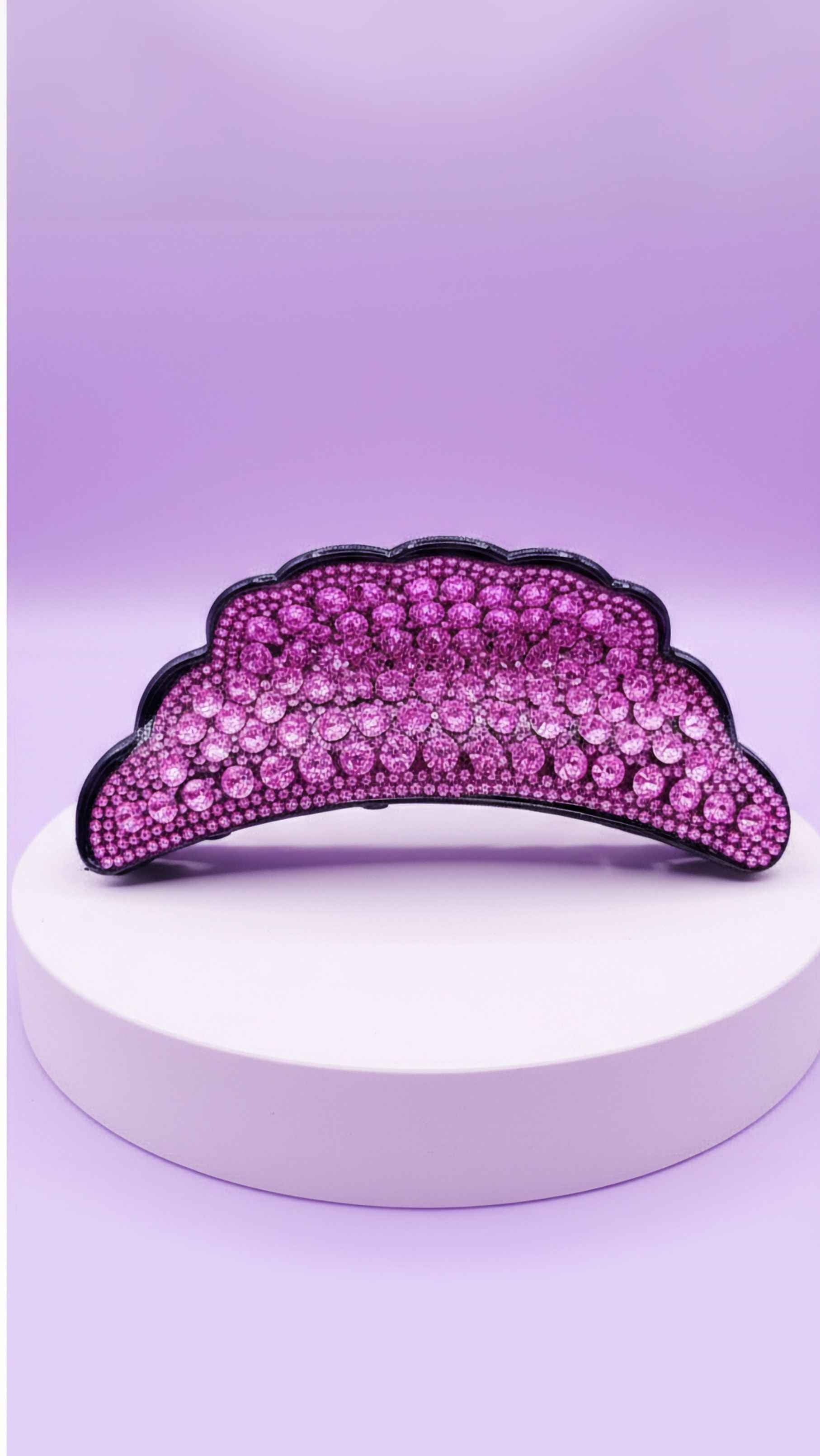 Wavey Maxi Crystal Hair Clamps Pack of 12