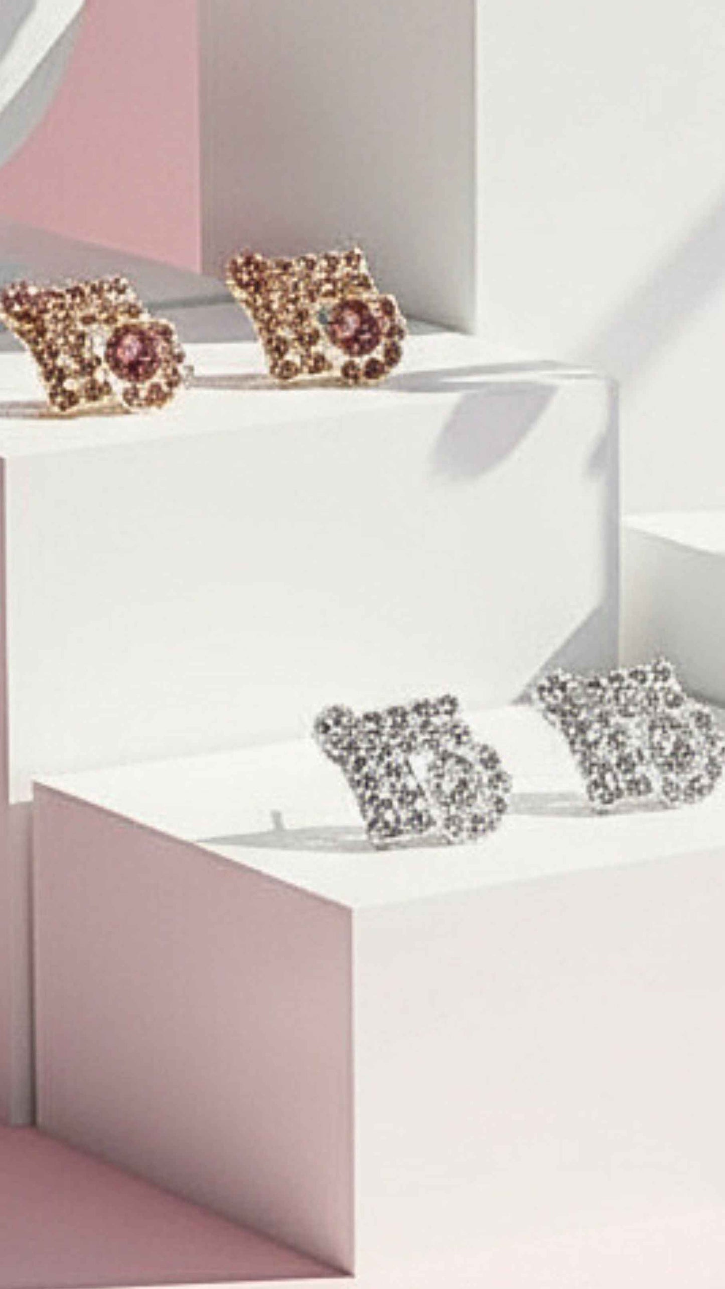 Geometric Crystal Stud Earrings