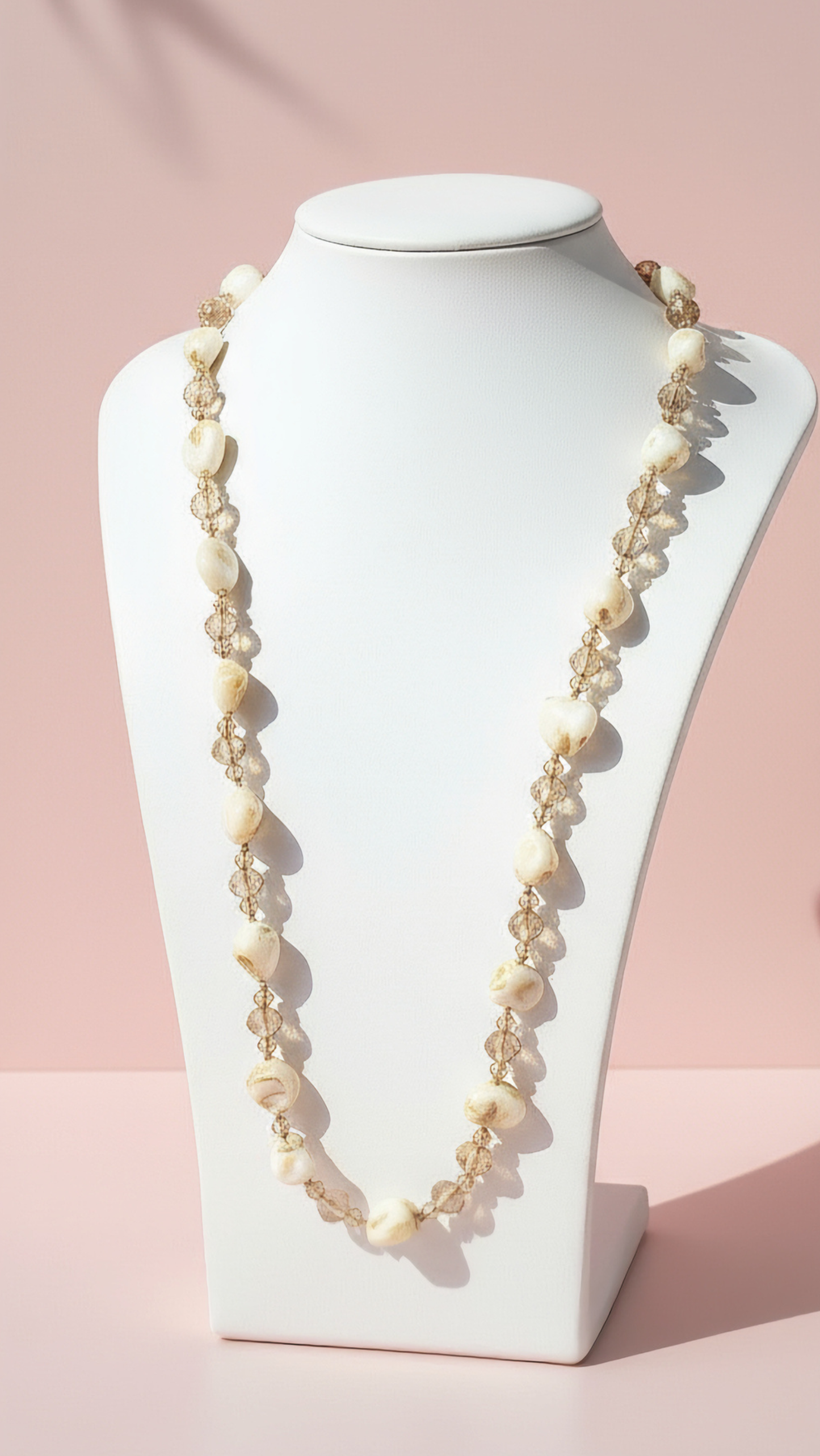 Resin Boho Long Beaded Necklace