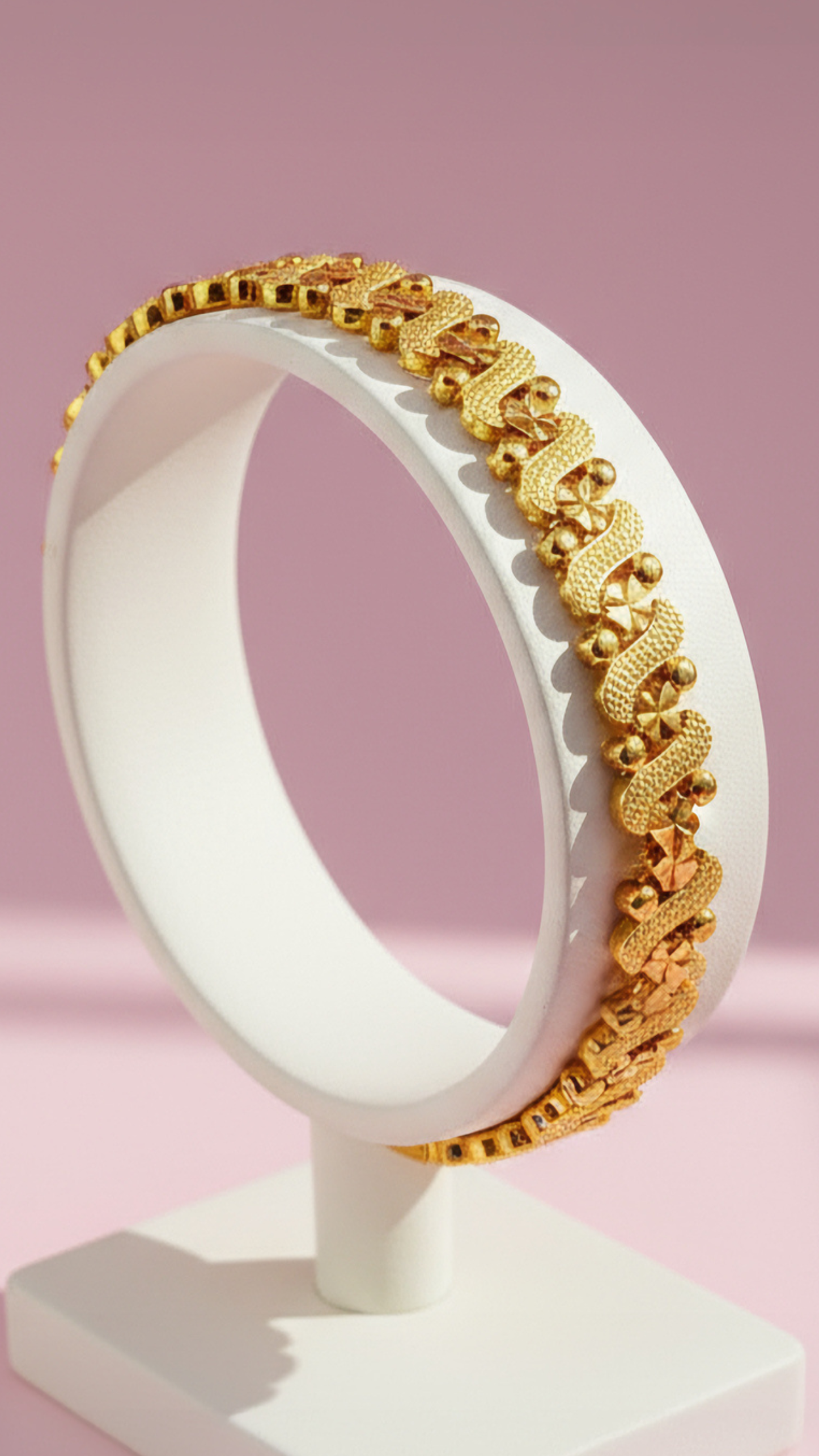 Waterproof 24k Gold Plated Geometric Link Bracelet