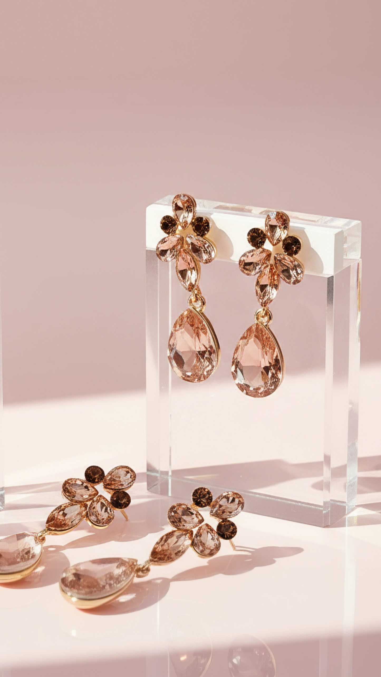 Tear Drop Cluster Drop & Dangle Earrings