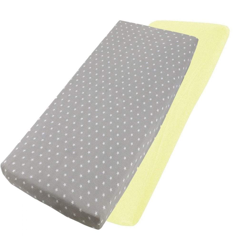 Crib Jersey Fitted Sheets 100% Cotton 40x90cm - Pack Of 4 - Fits All Models