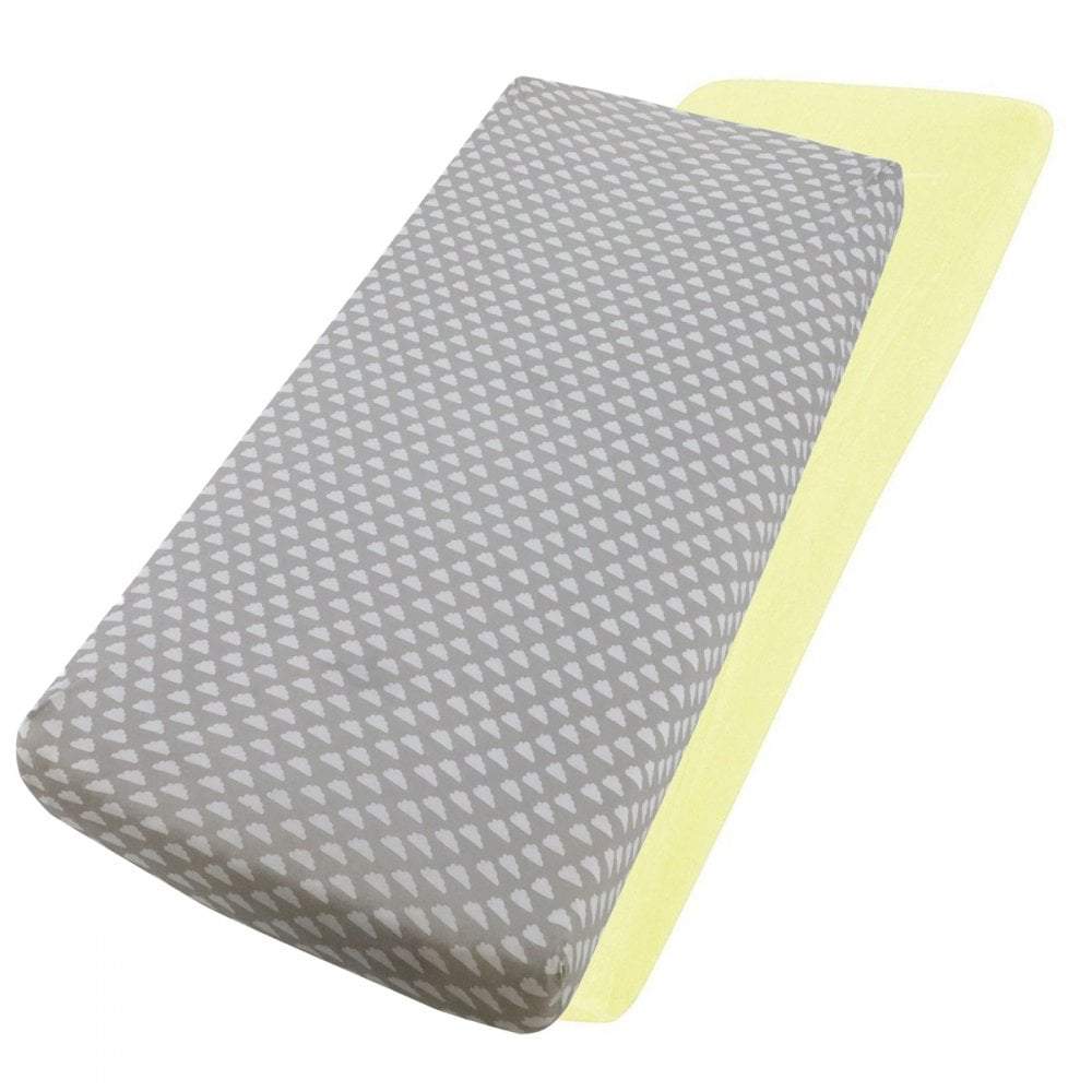 Crib Jersey Fitted Sheets 100% Cotton 40x90cm - Pack Of 4 - Fits All Models