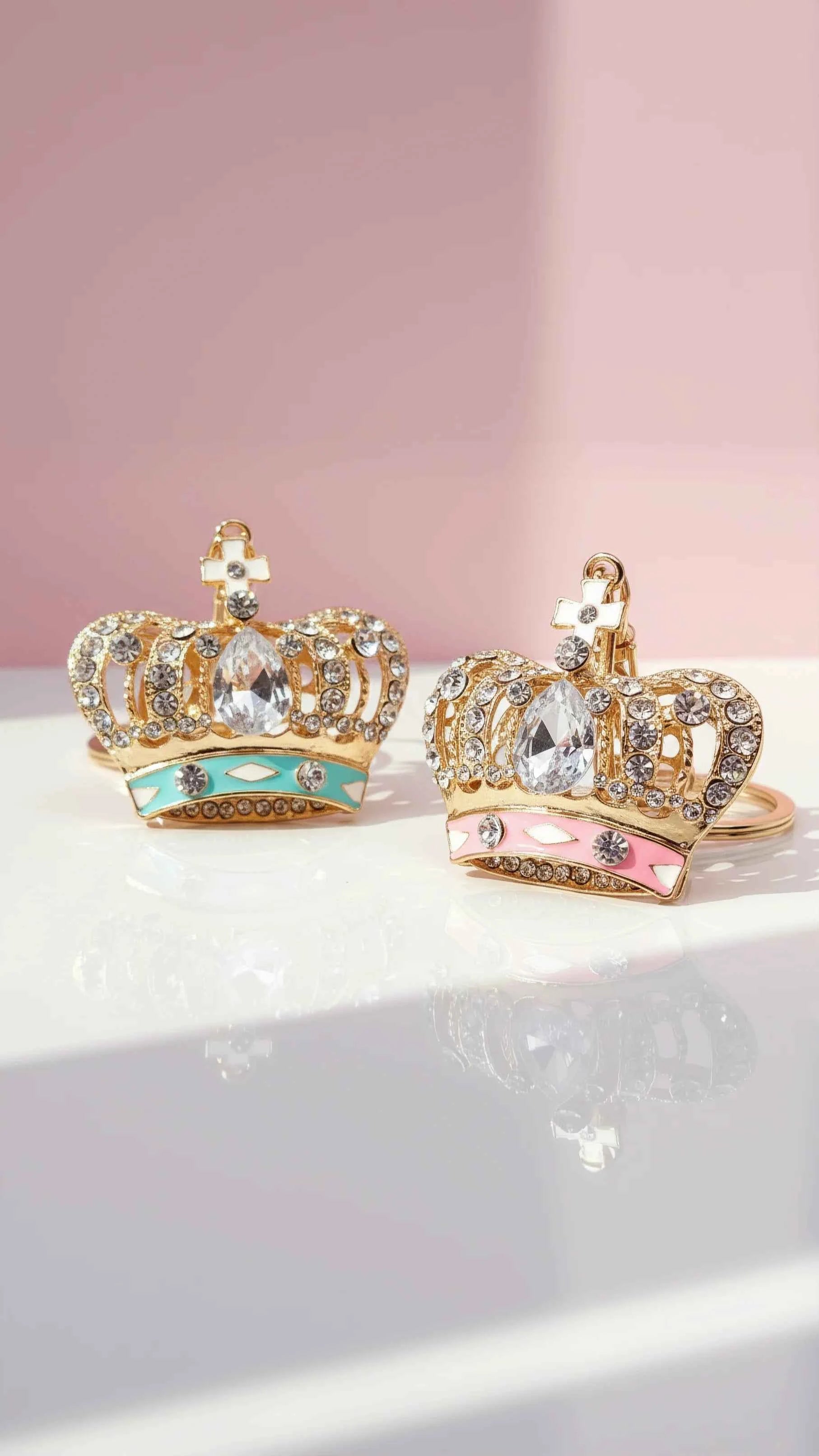 Jewelled Crown Crystal Key Ring & Bag Charm