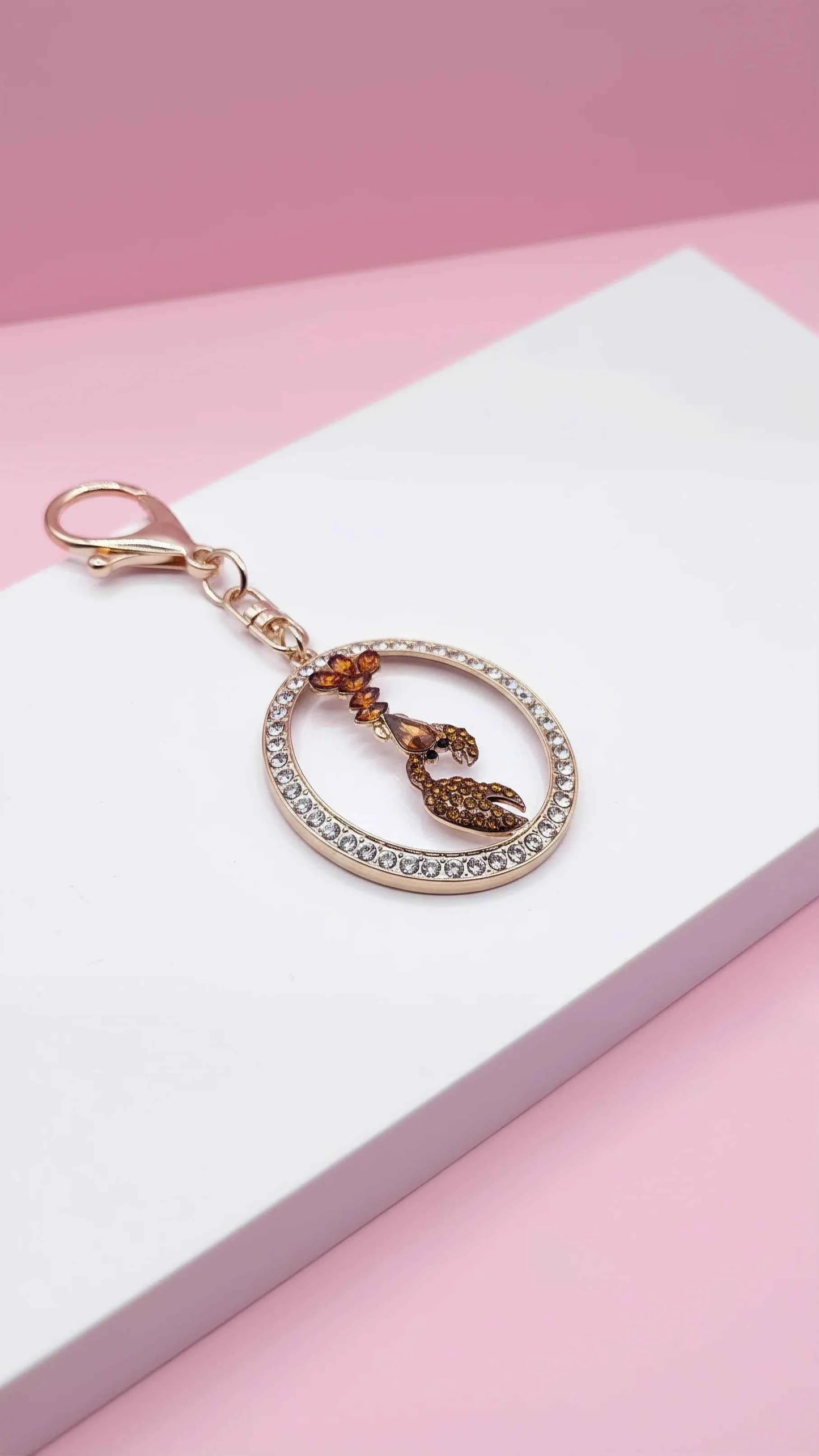 Lobster Crystal Key Ring & Bag Charm