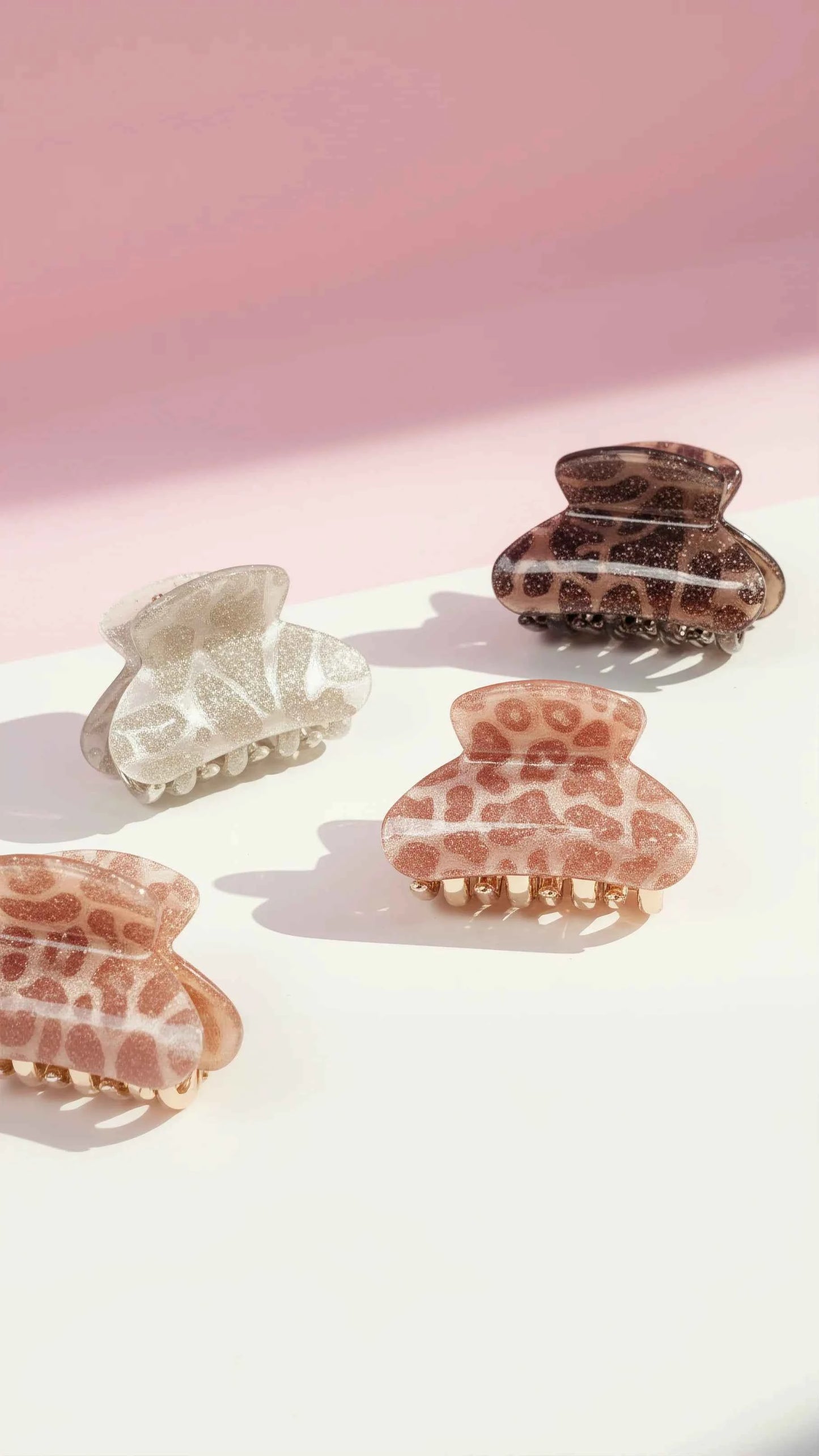 Glossy Mini Hair Clamps Pack of 12