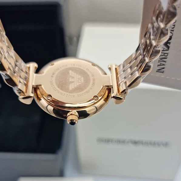 Emporio Armani AR11145 Gianni T-Bar Women's Rose Gold Watch