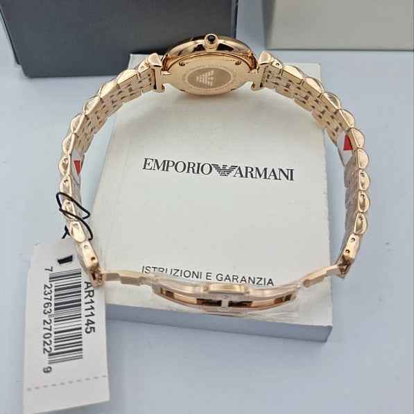 Emporio Armani AR11145 Gianni T-Bar Women's Rose Gold Watch