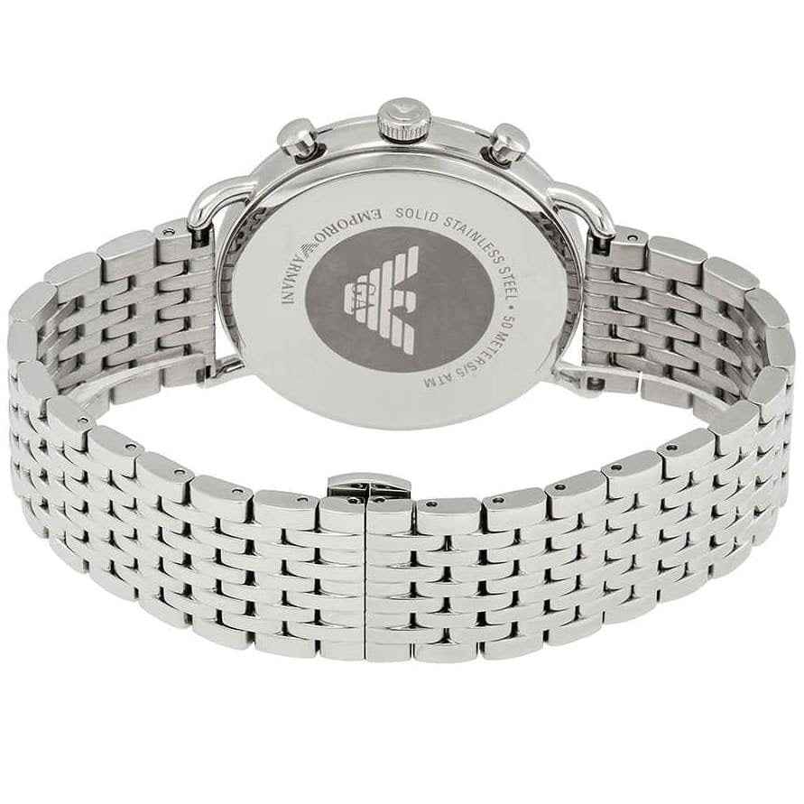Emporio Armani AR11238 Aviator Men's Silver & Blue Watch