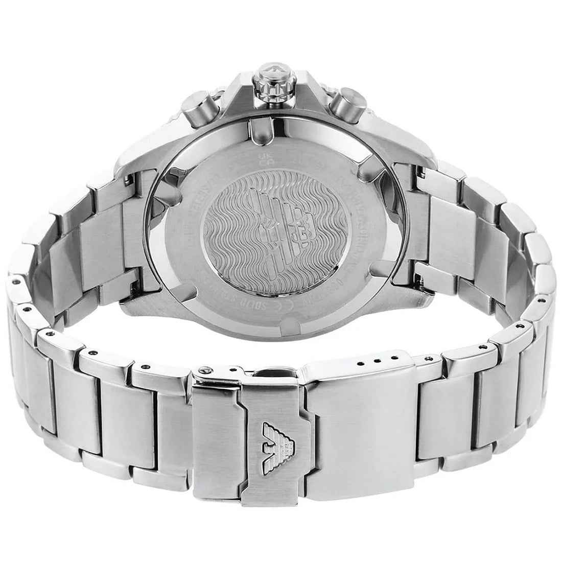 Emporio Armani AR11360 Men's Diver Style Silver & Black Watch