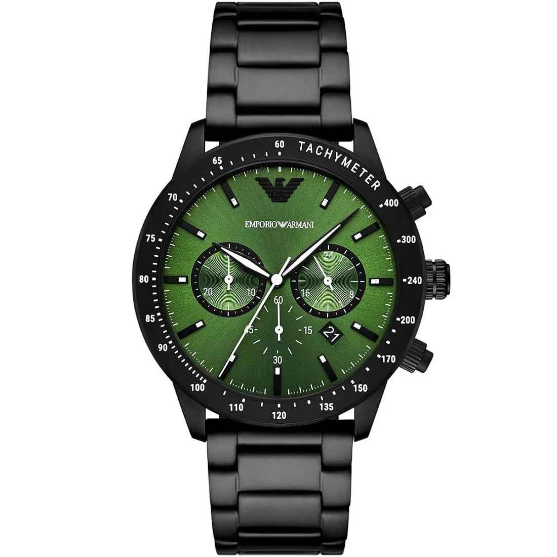 Emporio Armani AR11472 Mario Men's Black & Green Watch