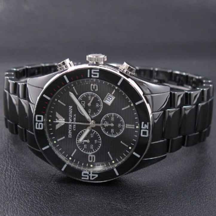 Emporio Armani AR1421 Leo Men's Black Ceramic Watch