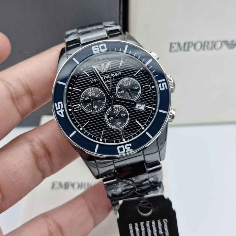 Emporio Armani AR1421 Leo Men's Black Ceramic Watch