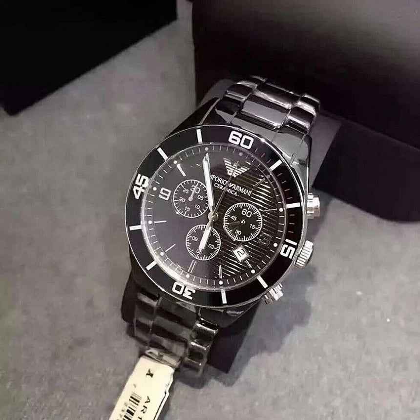 Emporio Armani AR1421 Leo Men's Black Ceramic Watch