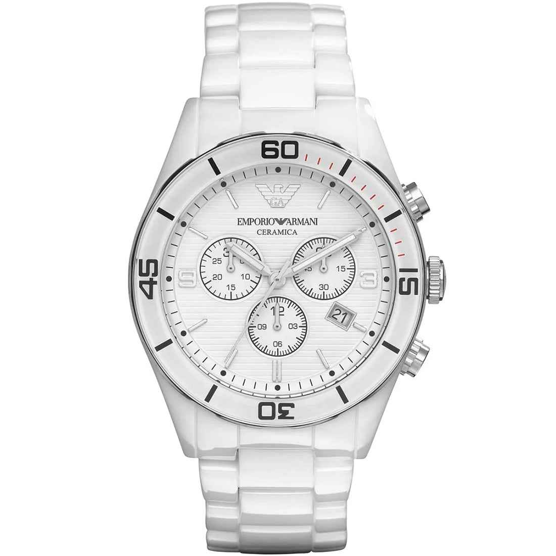 Emporio Armani AR1424 Leo Men's White Ceramic Watch