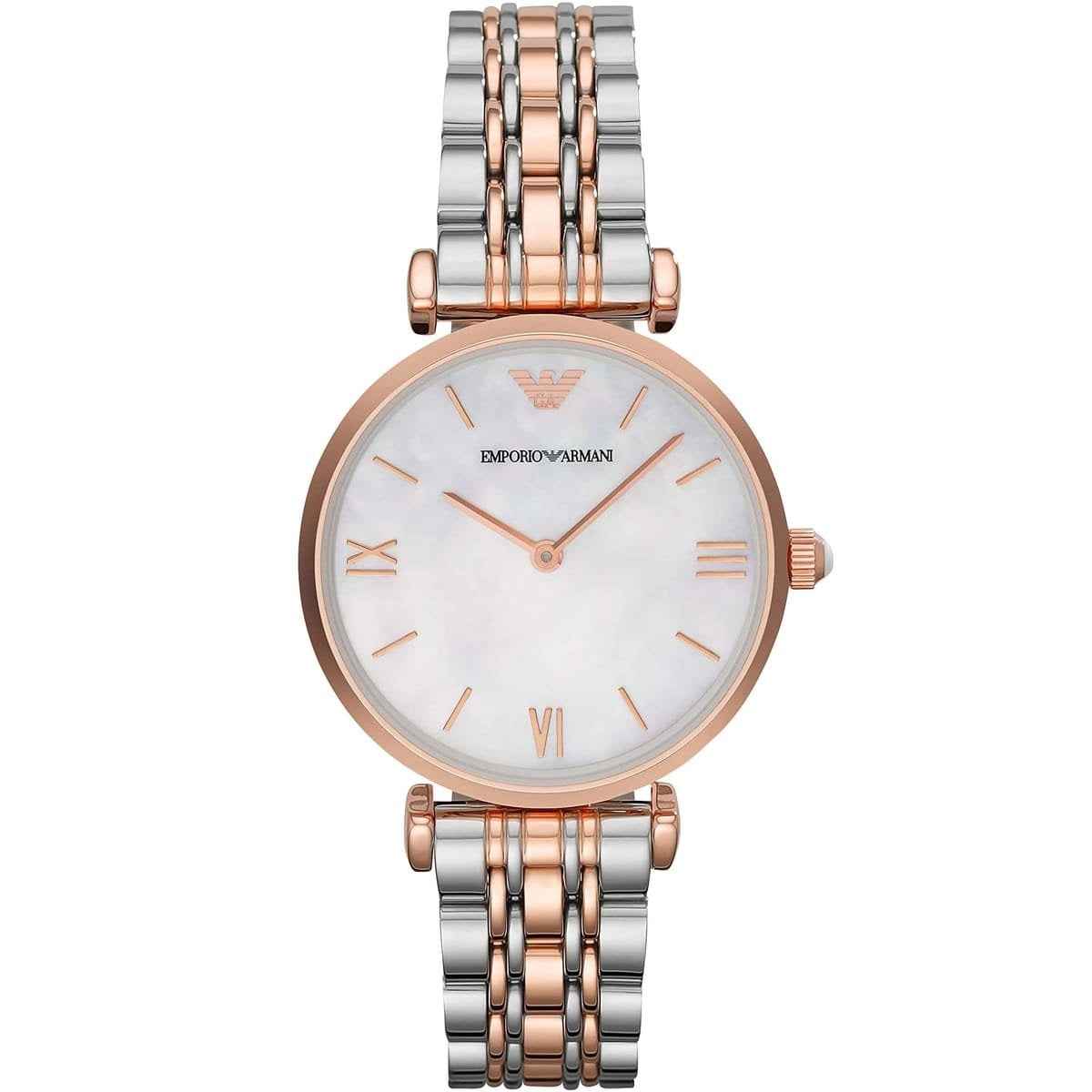 Emporio Armani AR1683 Gianni T-Bar Women's Two-Tone Watch