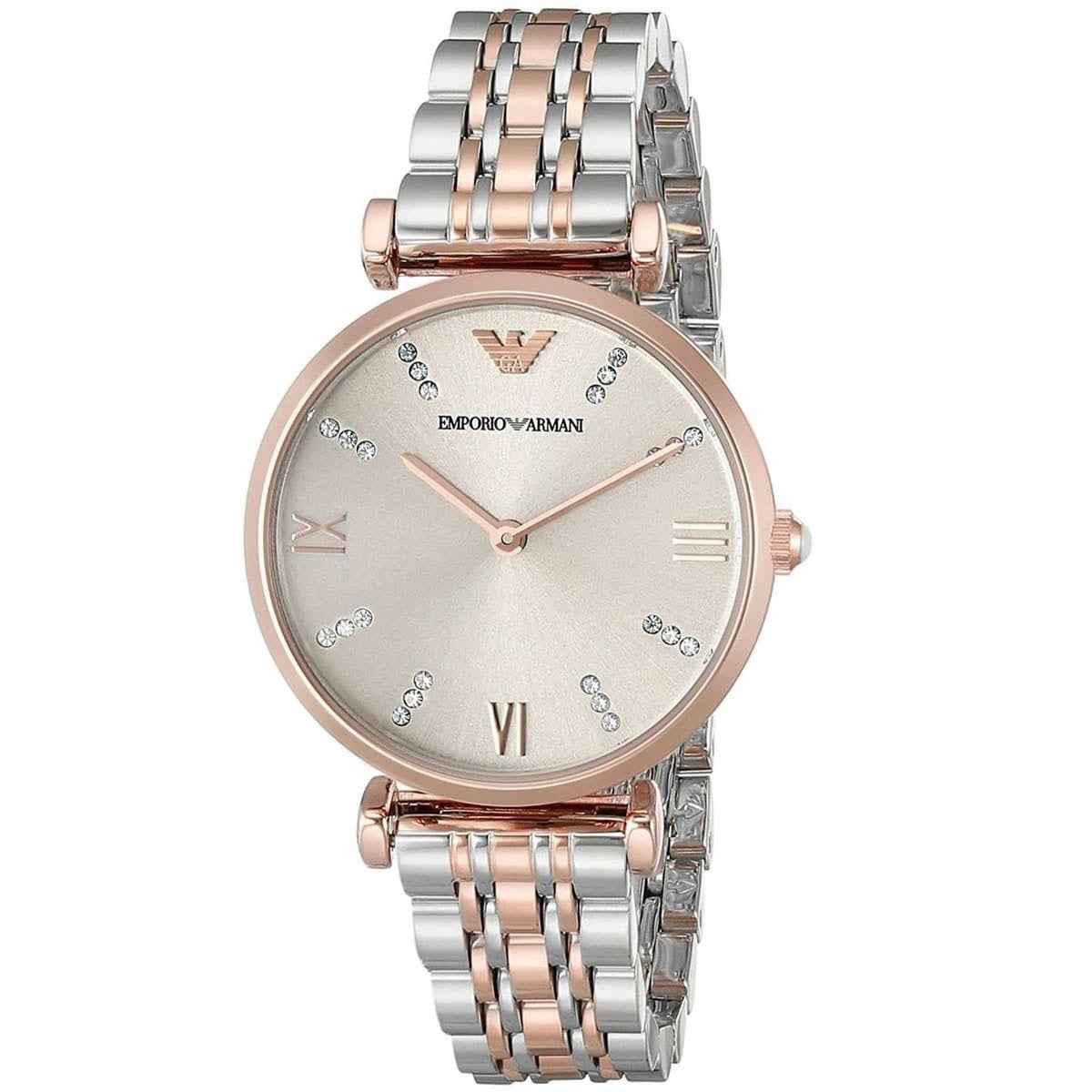 Emporio Armani AR1840 Gianni T-Bar Women's Two-Tone Watch