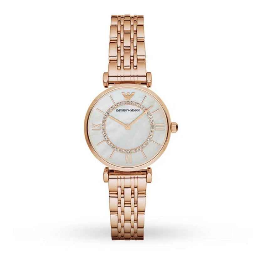 Emporio Armani AR1909 Gianni T-Bar Women's Rose Gold Watch