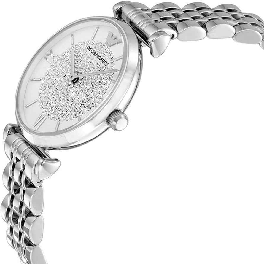 Emporio Armani AR1925 Gianni T-Bar Women's Silver Watch