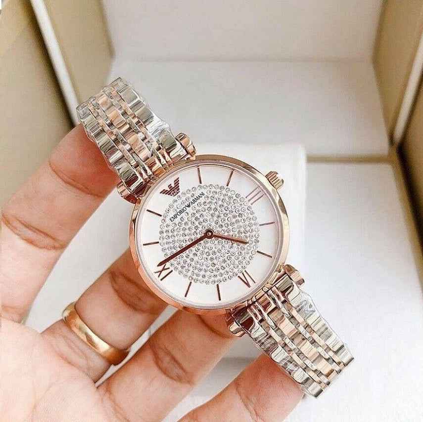 Emporio Armani AR1926 Gianni T-Bar Women's Two-Tone Watch