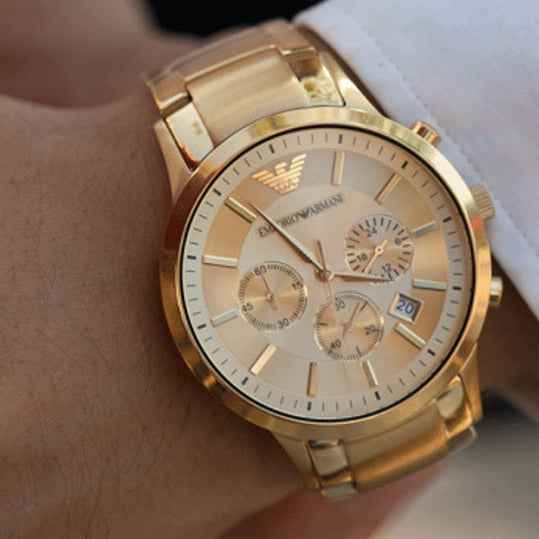 Emporio Armani AR2452 Renato Men's Rose Gold Watch