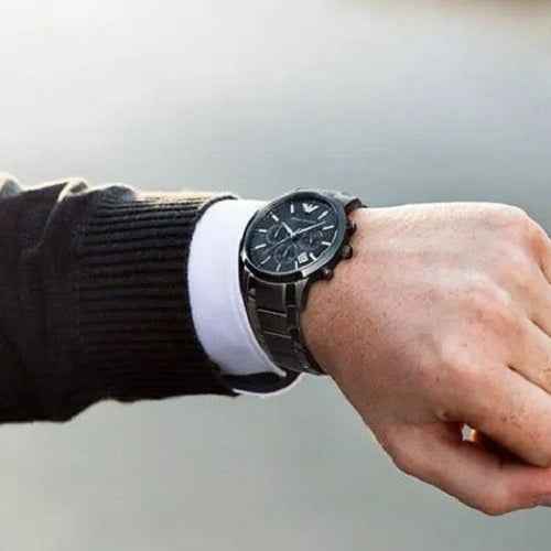 Emporio Armani AR2453 Renato Men's Blackout Watch