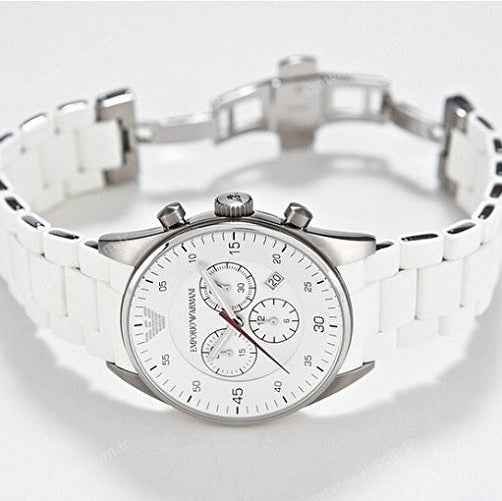 Emporio Armani AR5859 Sportivo Men's White Silicone Watch