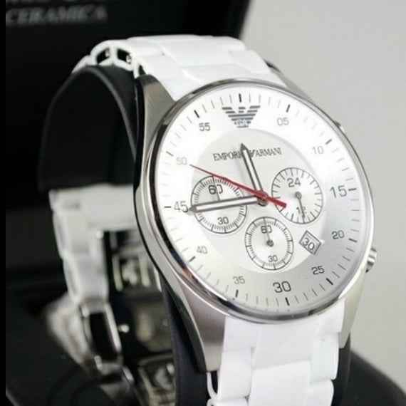 Emporio Armani AR5859 Sportivo Men's White Silicone Watch