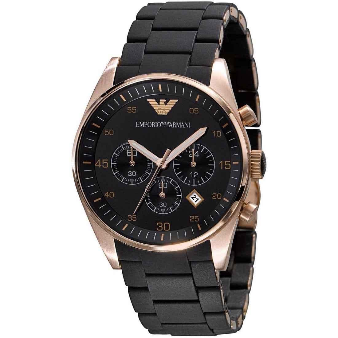 Emporio Armani AR5905 Sportivo Men's Black & Rose Gold Watch