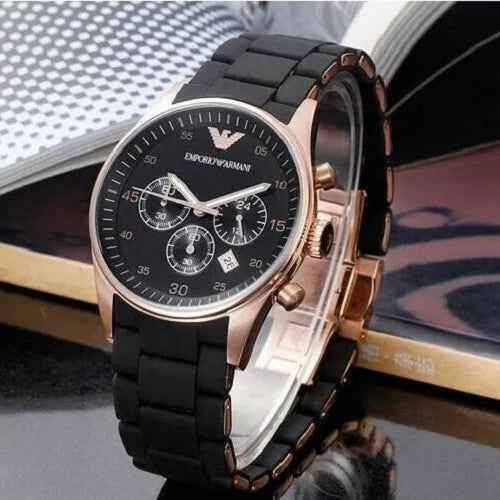 Emporio Armani AR5905 Sportivo Men's Black & Rose Gold Watch