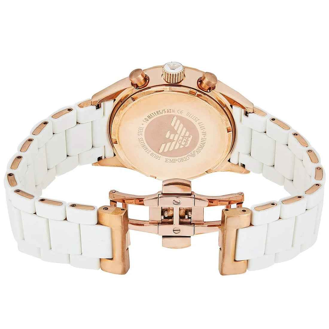 Emporio Armani AR5919 Sportivo Men's White & Rose Gold Watch