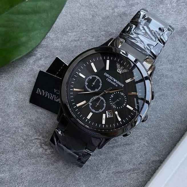 Emporio Armani AR1452 Ceramica Men's 43mm Black Ceramic Watch