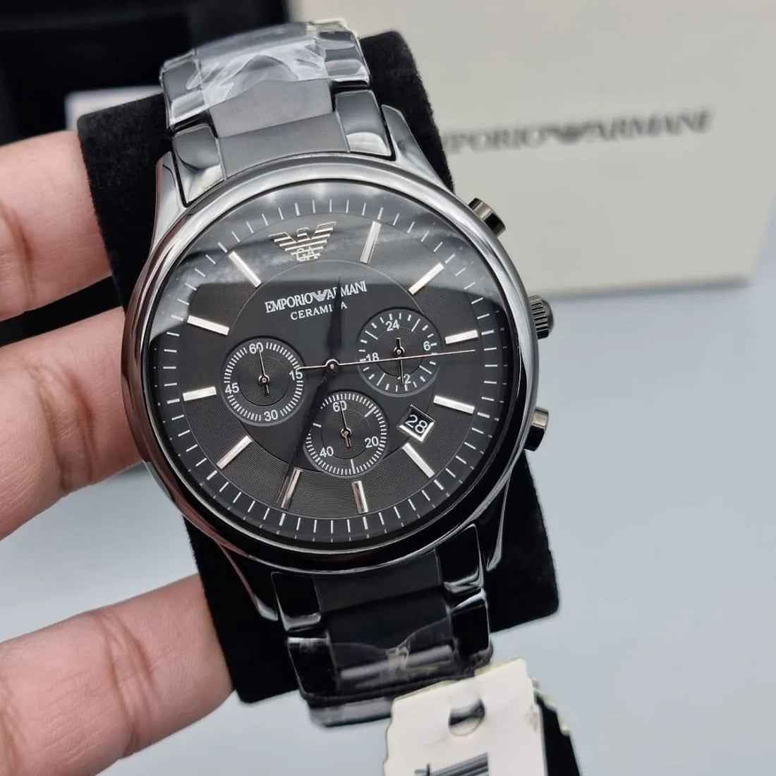 Emporio Armani AR1451 Ceramica Men's Black Ceramic Watch