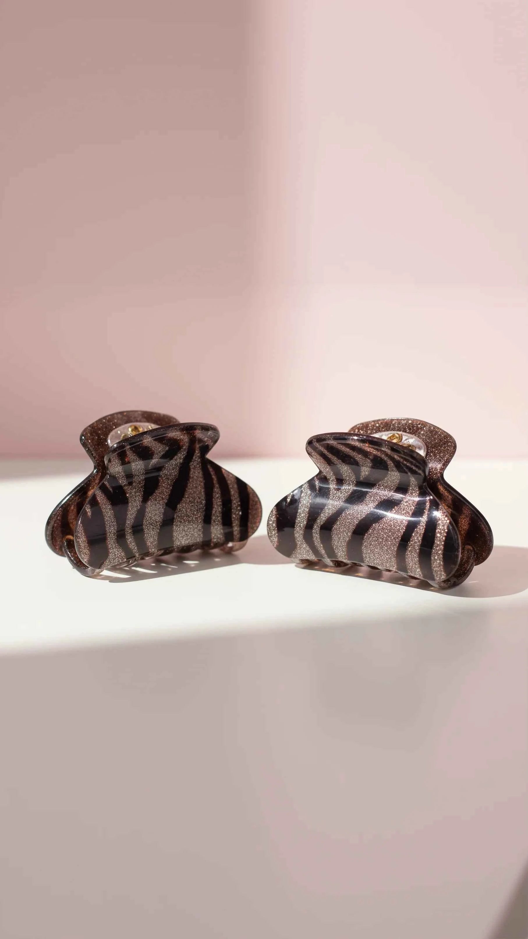 Glossy Mini Hair Clamps Pack of 12