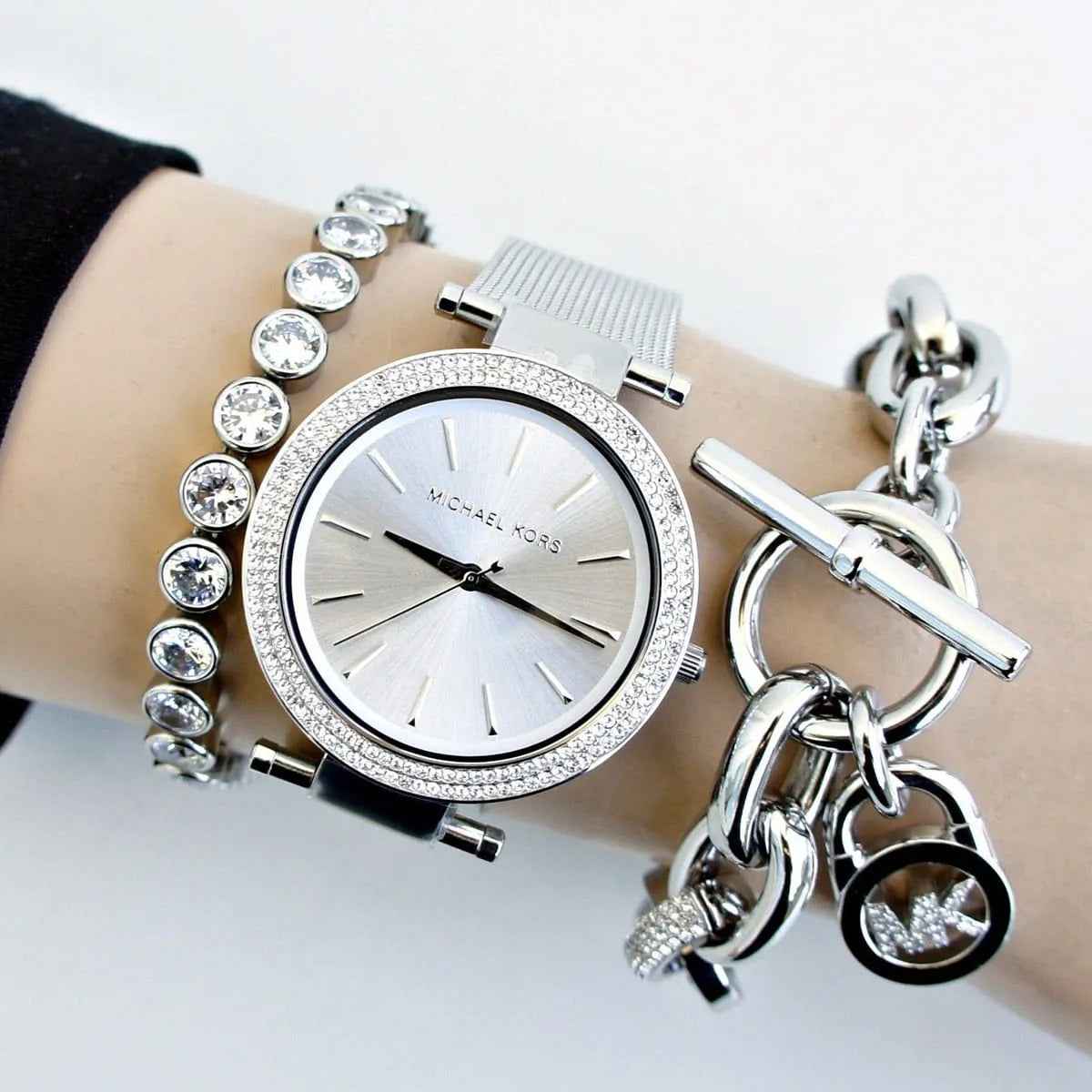 Michael Kors MK3367 Mini Darci Women's Silver Mesh Watch