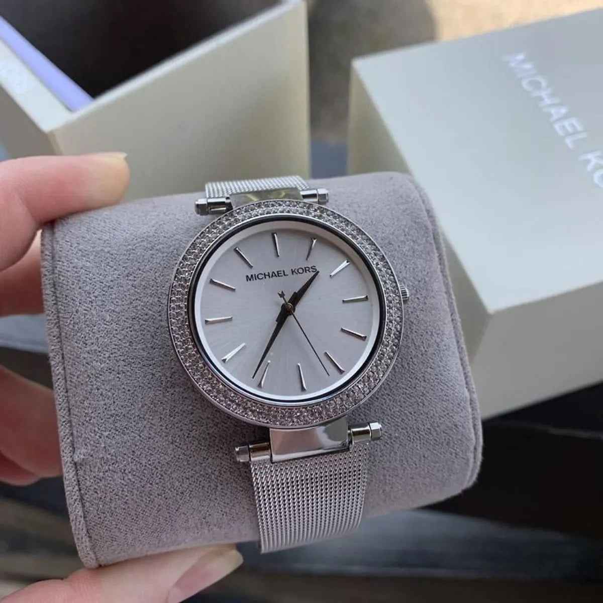 Michael Kors MK3367 Mini Darci Women's Silver Mesh Watch