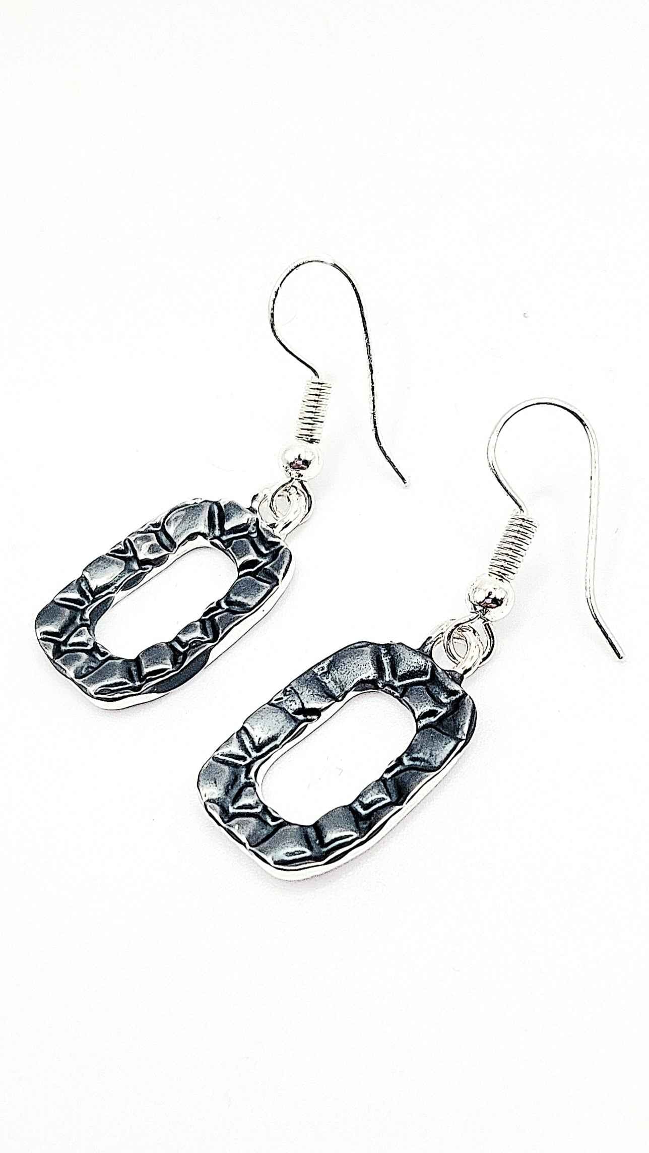 Abstract Square Necklace & Earrings Set
