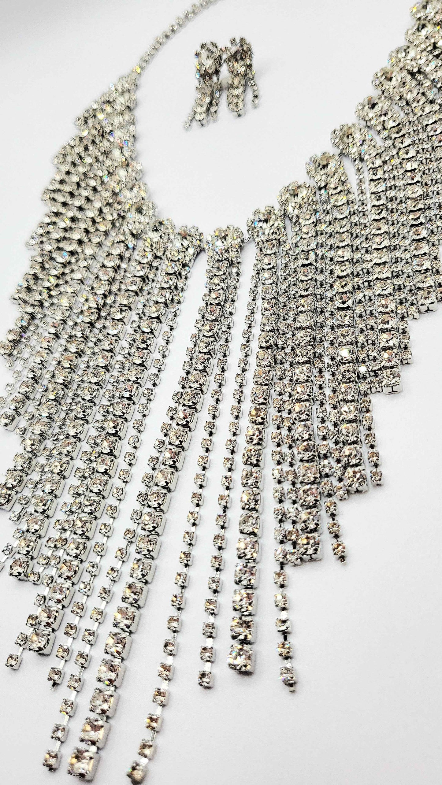 Tassel Crystal Necklace Set