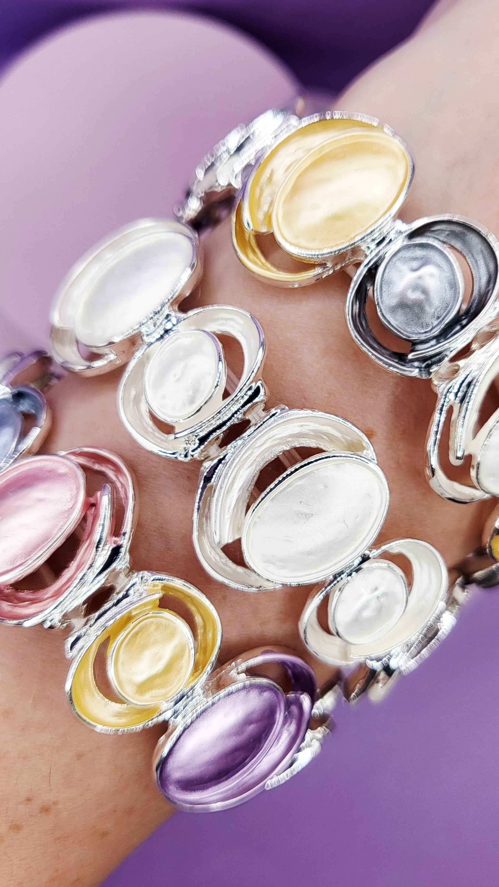Abstract Oval Bracelet