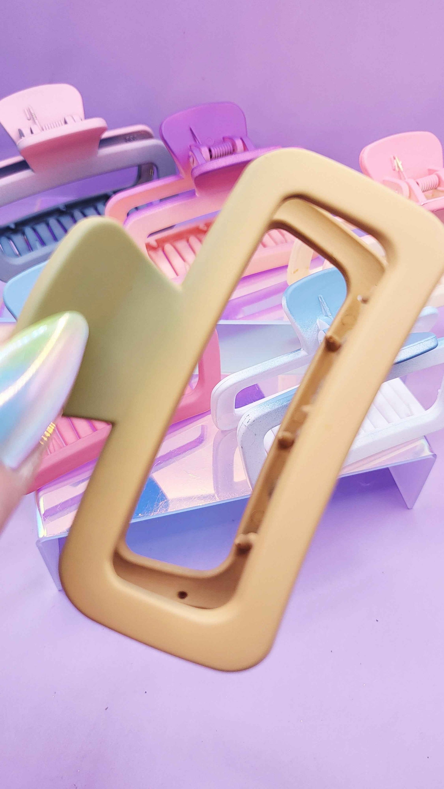 Rainbow Sunset Hair Clamps Pack of 12