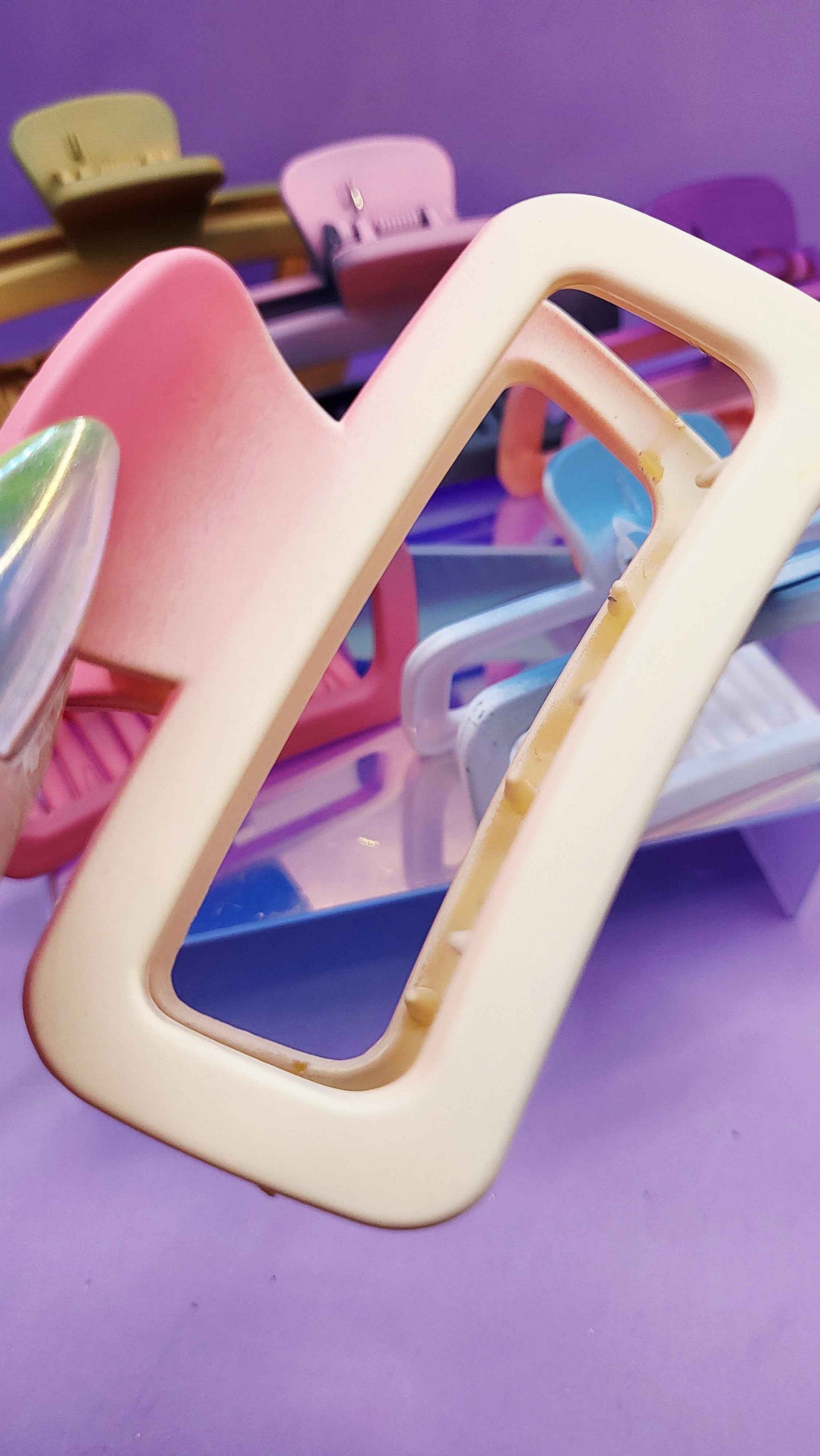 Rainbow Sunset Hair Clamps Pack of 12