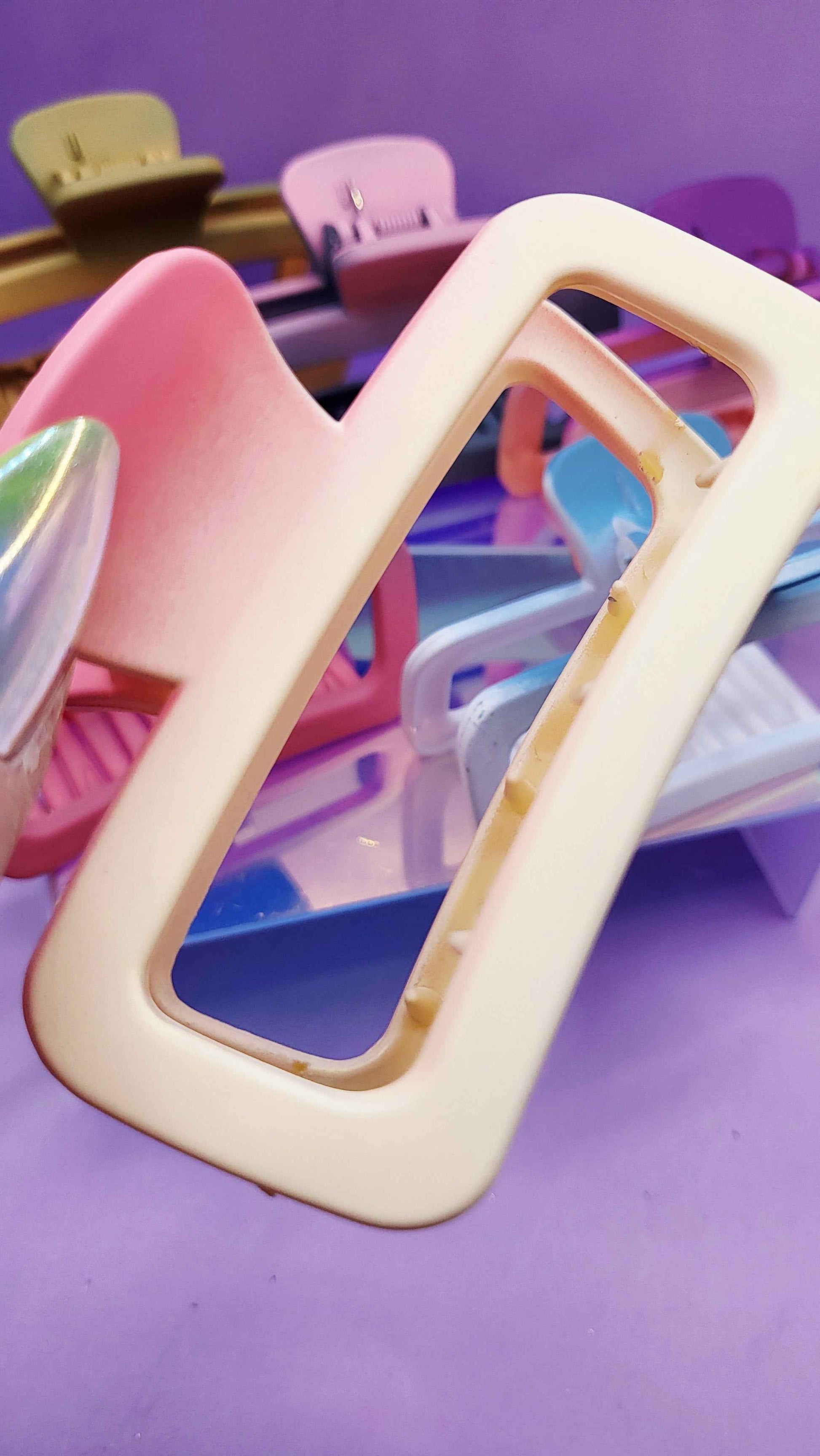 Rainbow Sunset Hair Clamps Pack of 12