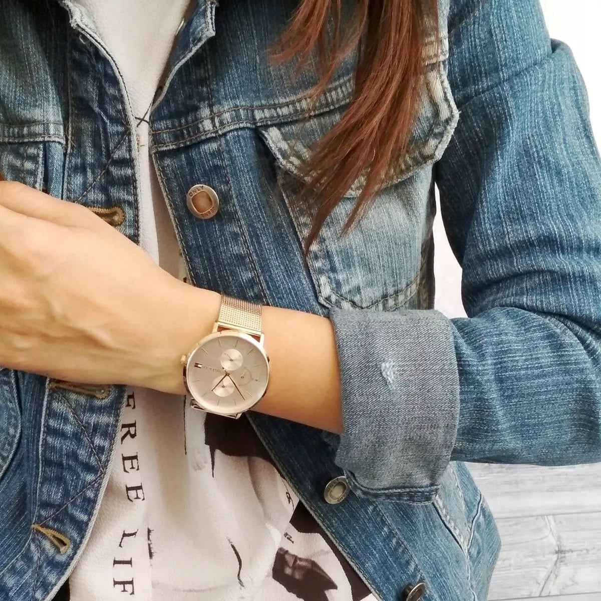 Tommy Hilfiger 1781944 Jenna Women's Rose Gold Mesh Watch