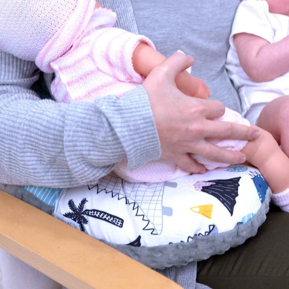 Twin Pregnancy Nursing Pillow - Dino